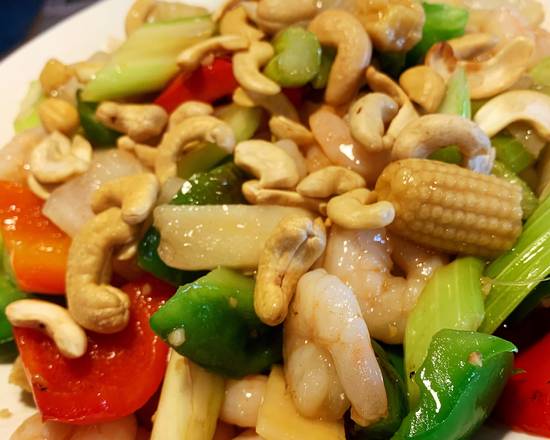 86. 腰果蝦仁 Crevettes avec légumes et noix de cajou Shrimps with Cashew Nuts and Vegetables